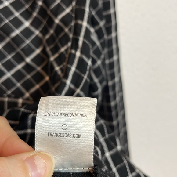 Harper from Francesca’s Black and White Plaid/Checkered Long Sleeve Blouse - Picture 4 of 4